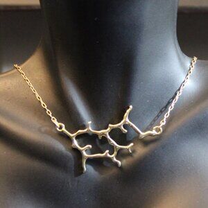 Gold Tone Delicate Branch Necklace